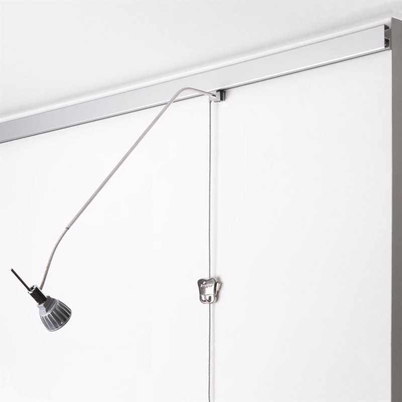 Cimaises Multirail Eclairage - Rail de 200cm (fixation incl.)