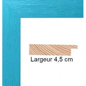 Cadre bois bleu 50x65 pas cher. Cadre photo bois bleu 50x65